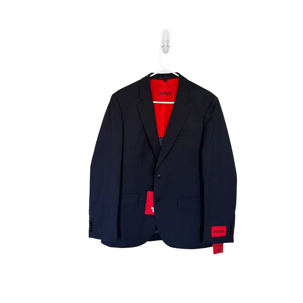 Hugo Boss Karl232X Performance Super-Flex Suit Jacket Dark Blue 40L NEW‎